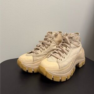 Adidas Cream High-Top Sneakers